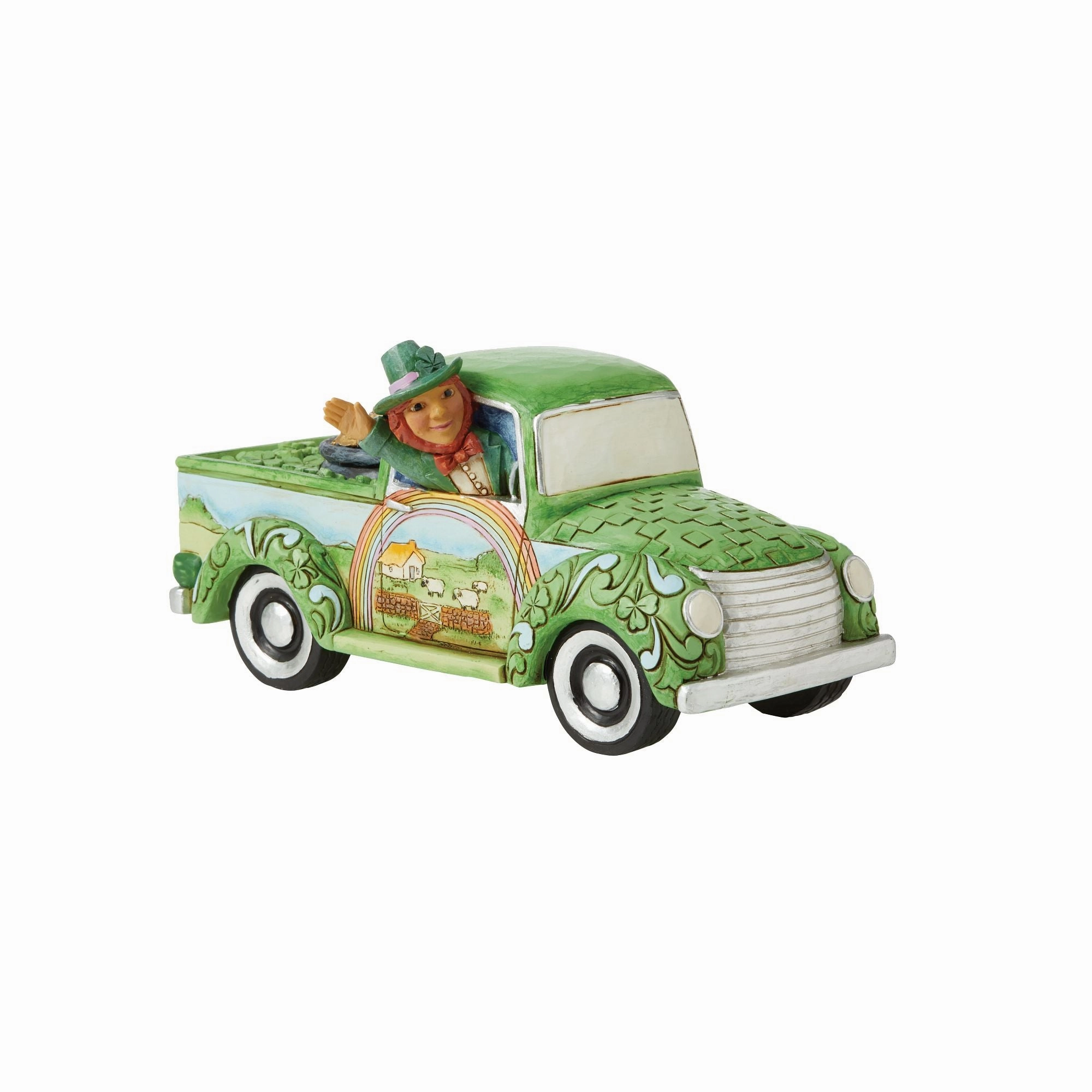 Leprechaun in Green Truck figurines,decorative figurines,home accents