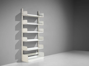 Lips Vago 'Congresso' Bookcase in White Steel storage cabinet,organizer,furniture storage