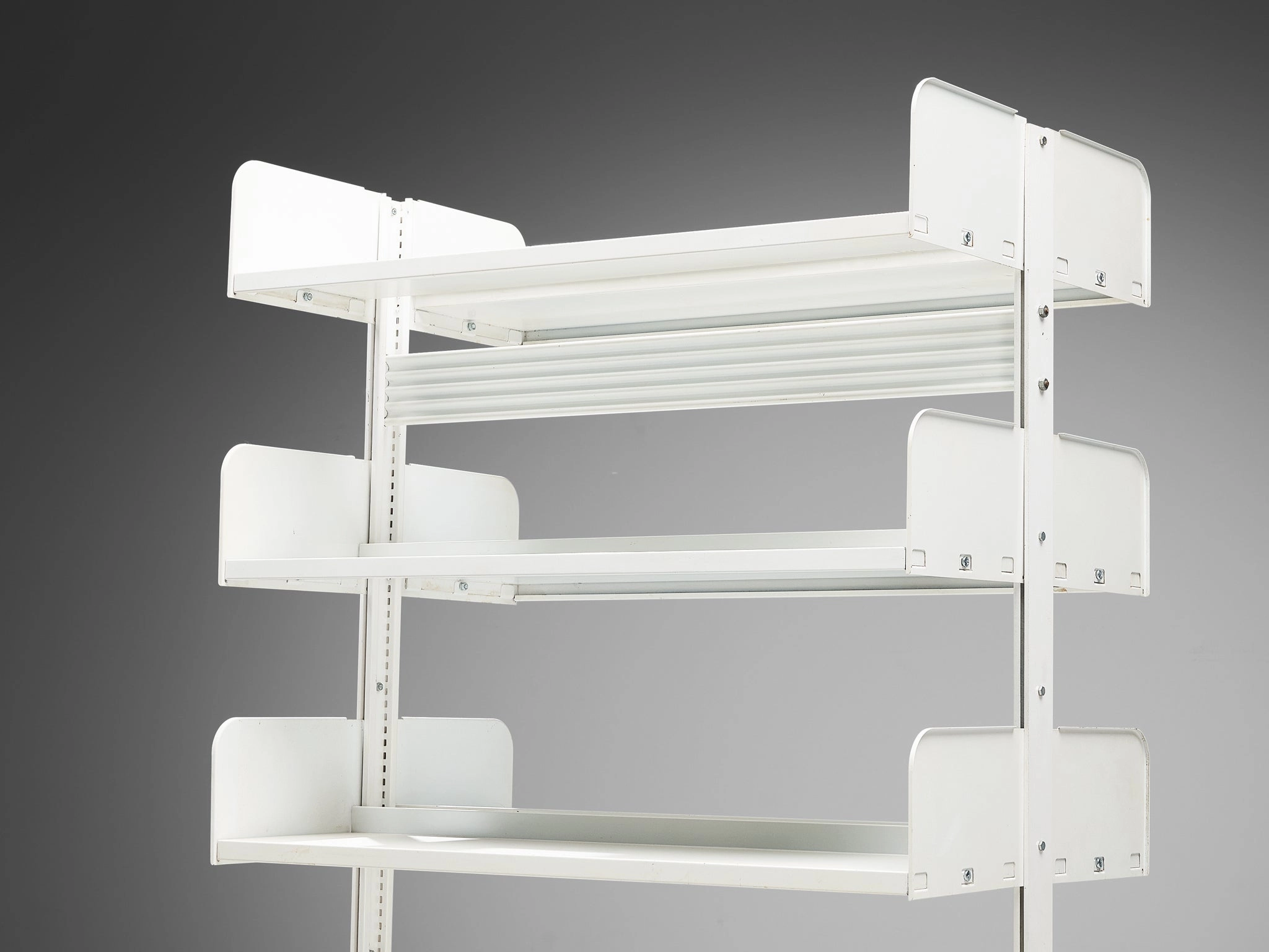 Lips Vago Double 'Congresso' Bookcase in White Steel