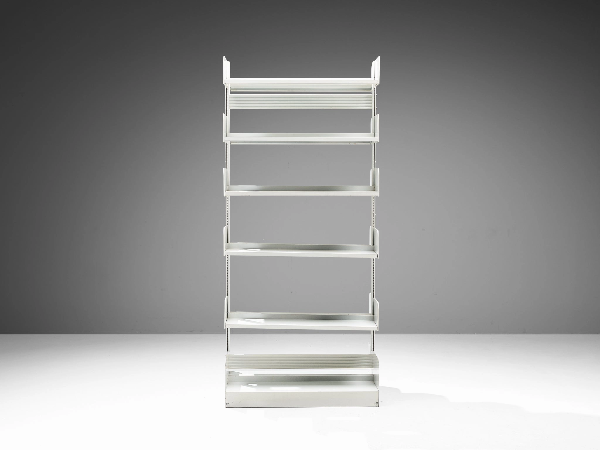 Lips Vago Double 'Congresso' Bookcase in White Steel