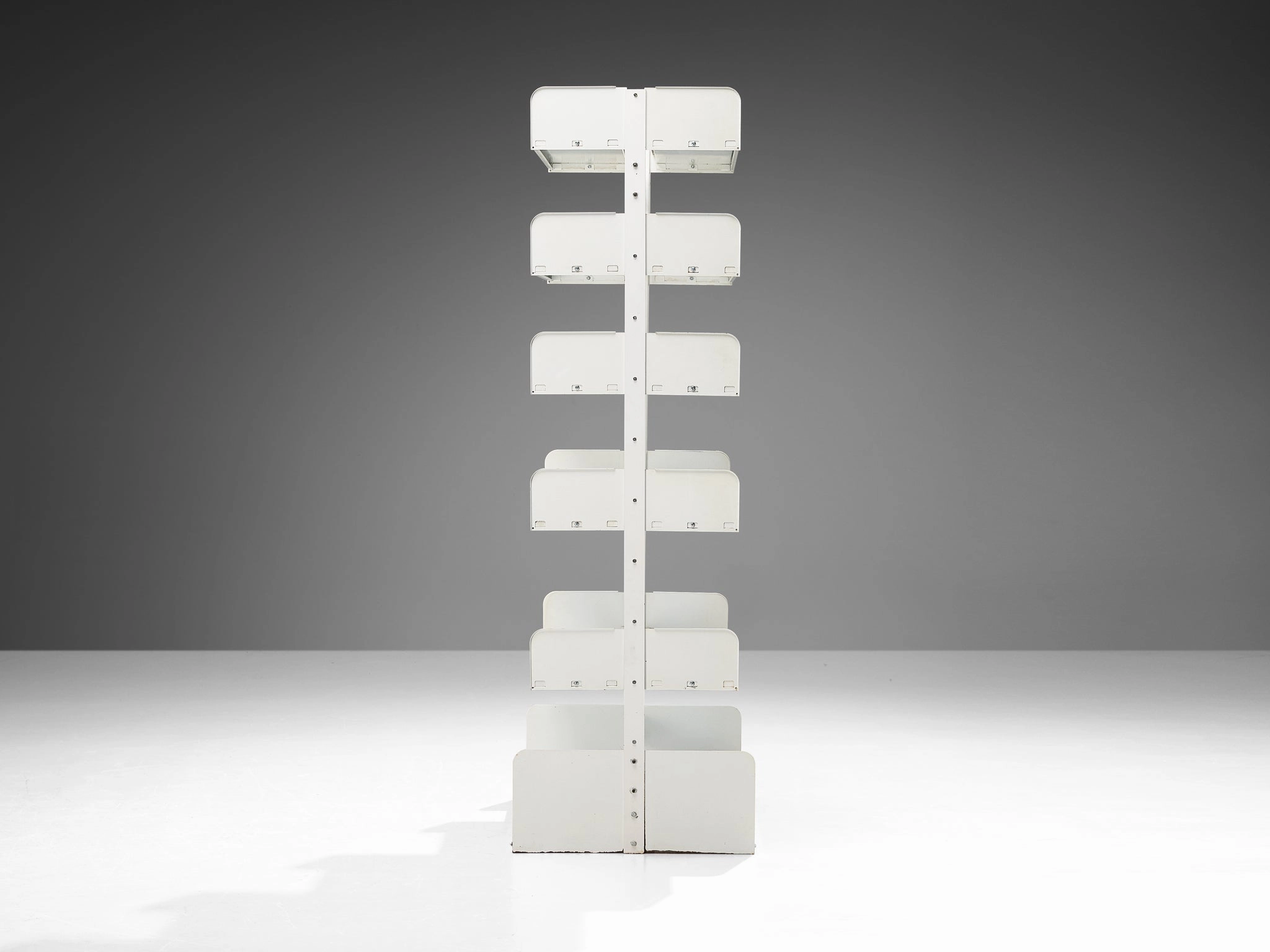 Lips Vago Double 'Congresso' Bookcase in White Steel