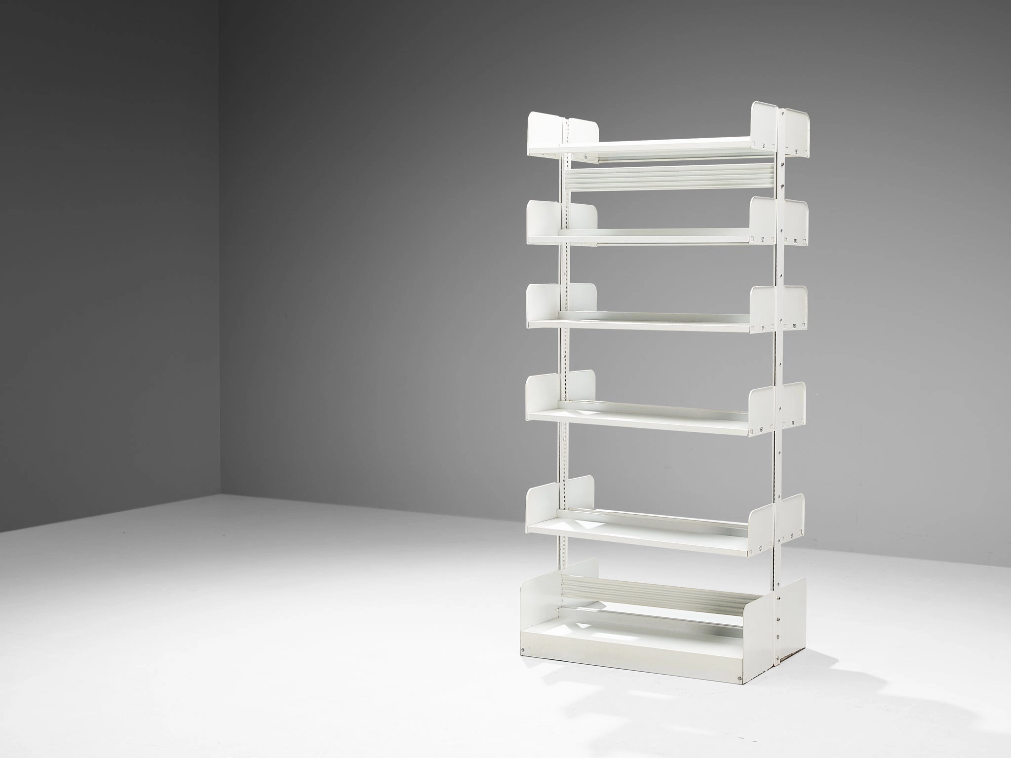 Lips Vago Double 'Congresso' Bookcase in White Steel