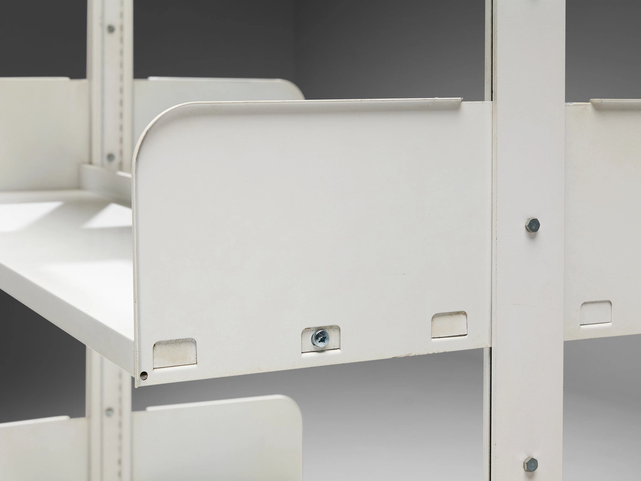 Lips Vago Double 'Congresso' Bookcase in White Steel