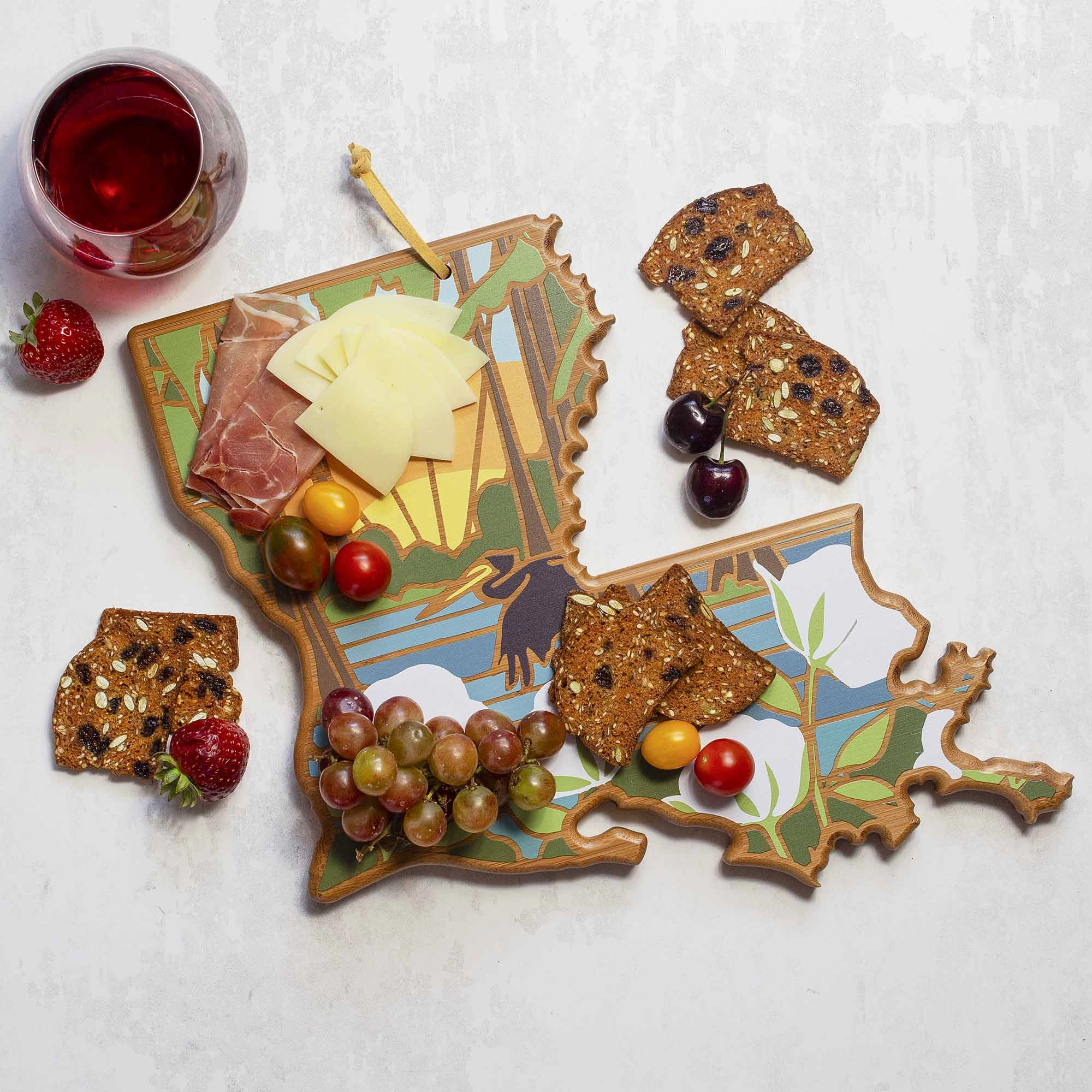 Louisiana Cutting Board with Artwork by Summer Stokes