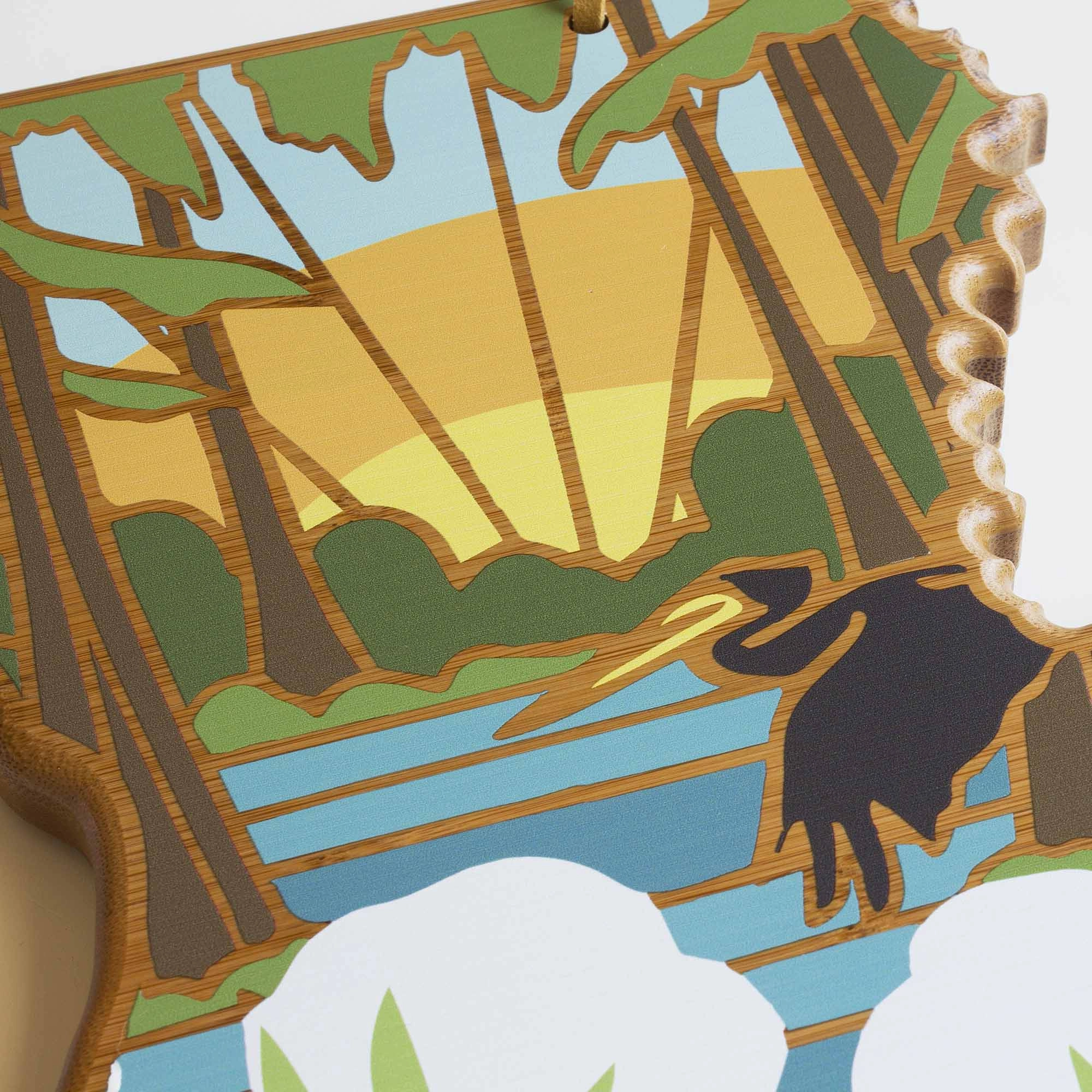 Louisiana Cutting Board with Artwork by Summer Stokes