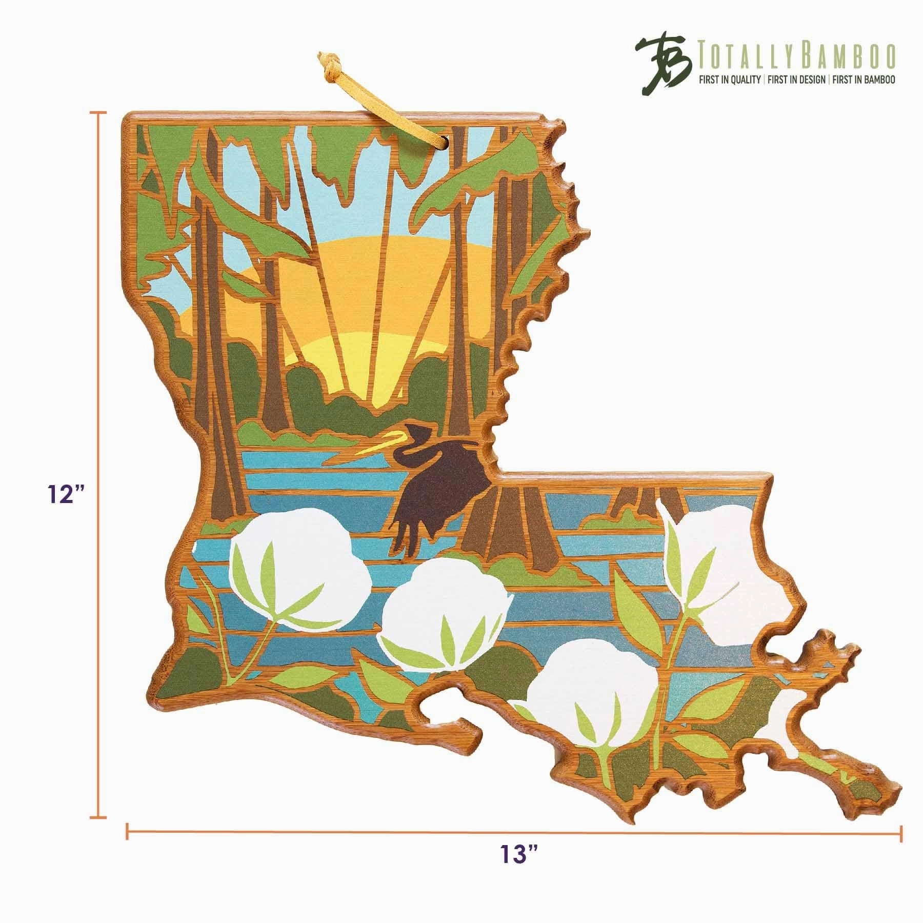 Louisiana Cutting Board with Artwork by Summer Stokes