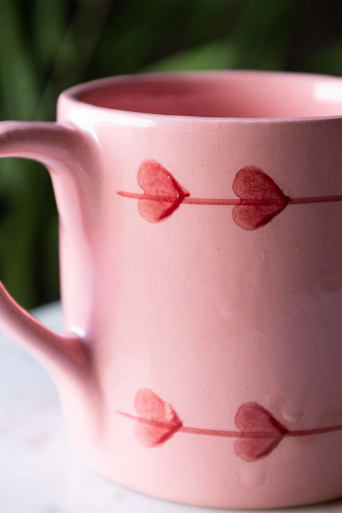 Love Hand-Painted Cappuccino Mug