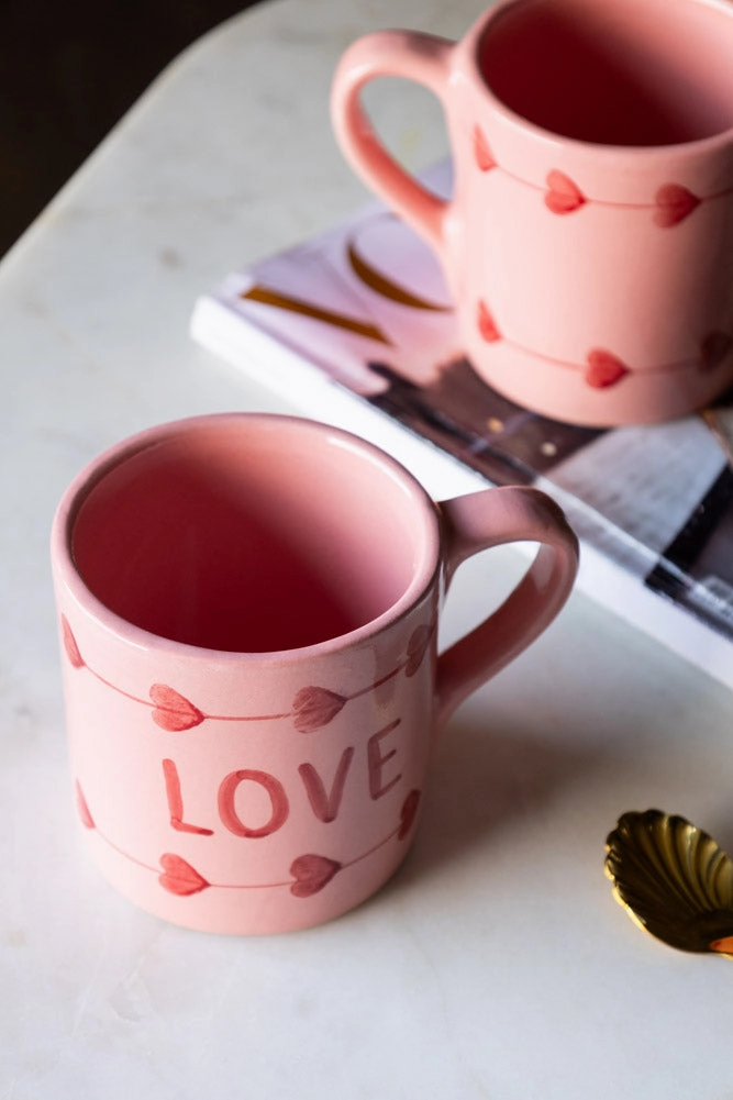 Love Hand-Painted Cappuccino Mug