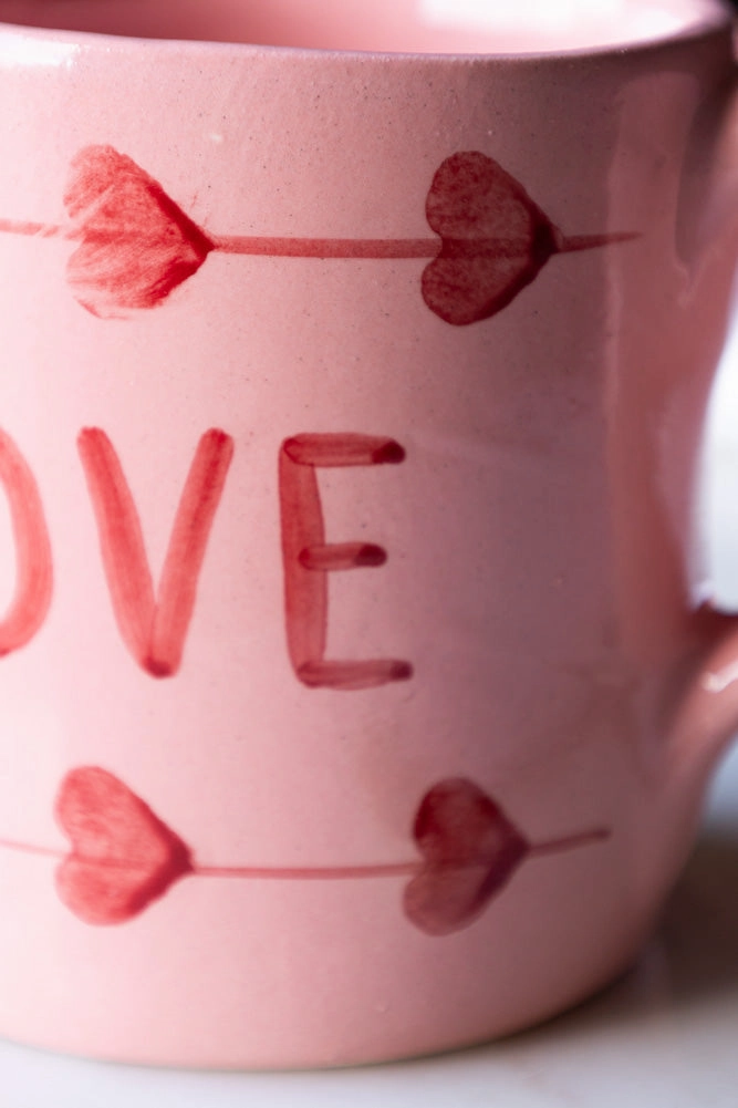 Love Hand-Painted Cappuccino Mug