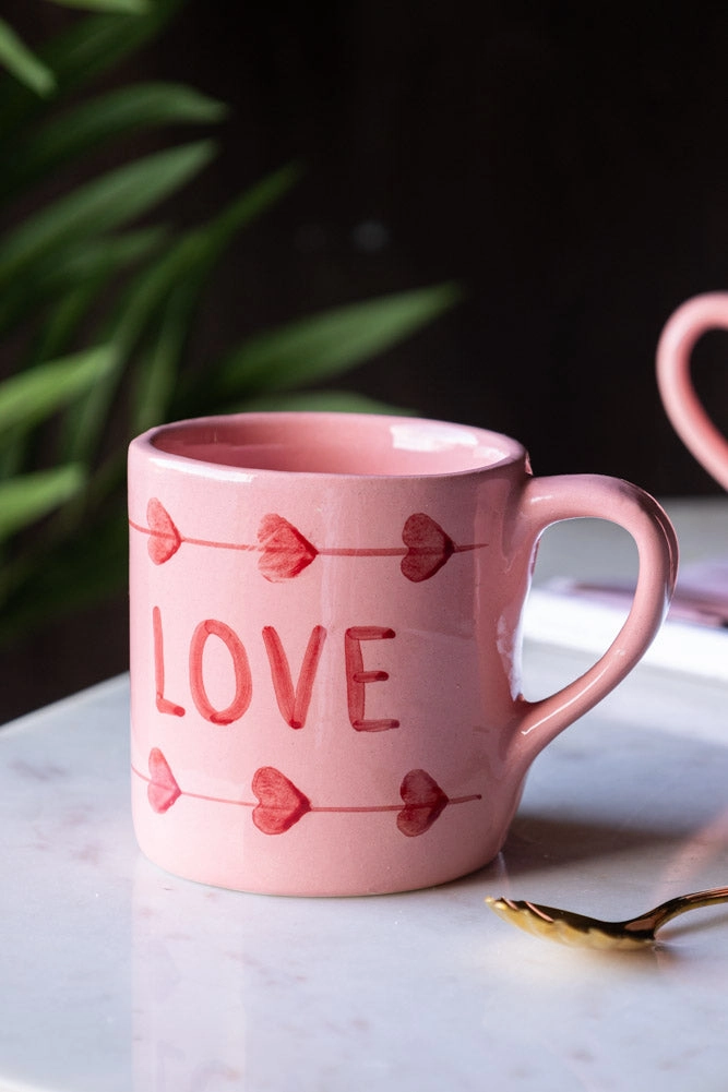 Love Hand-Painted Cappuccino Mug