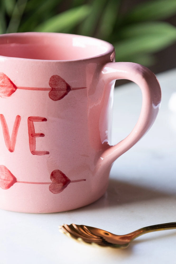 Love Hand-Painted Cappuccino Mug