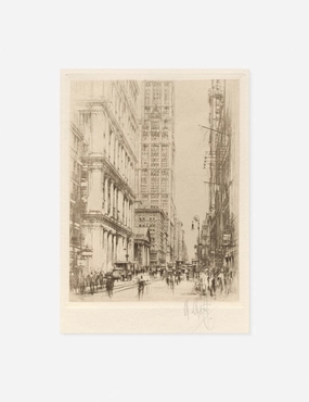 Lower Broadway, Downtown New York Print by William Walcot wall art,canvas print,home wall decor