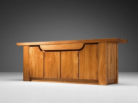 Luigi Gorgoni for Roche Bobois Sideboard in Solid Elm storage cabinet,organizer,furniture storage