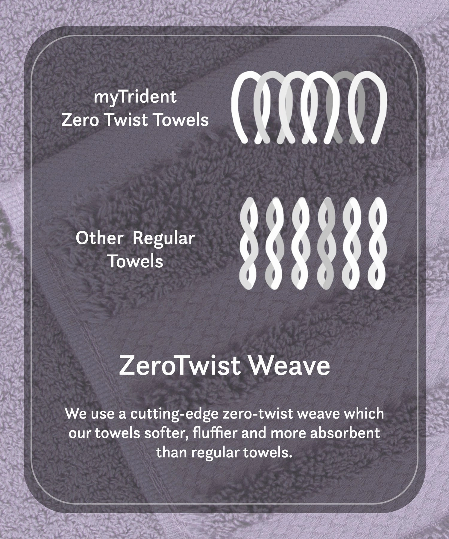 Luxury 2Pc Bath Towel Set, 625 Gsm, Purple