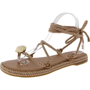 Mabyr Womens Metallic Shells Rope Lace-Up