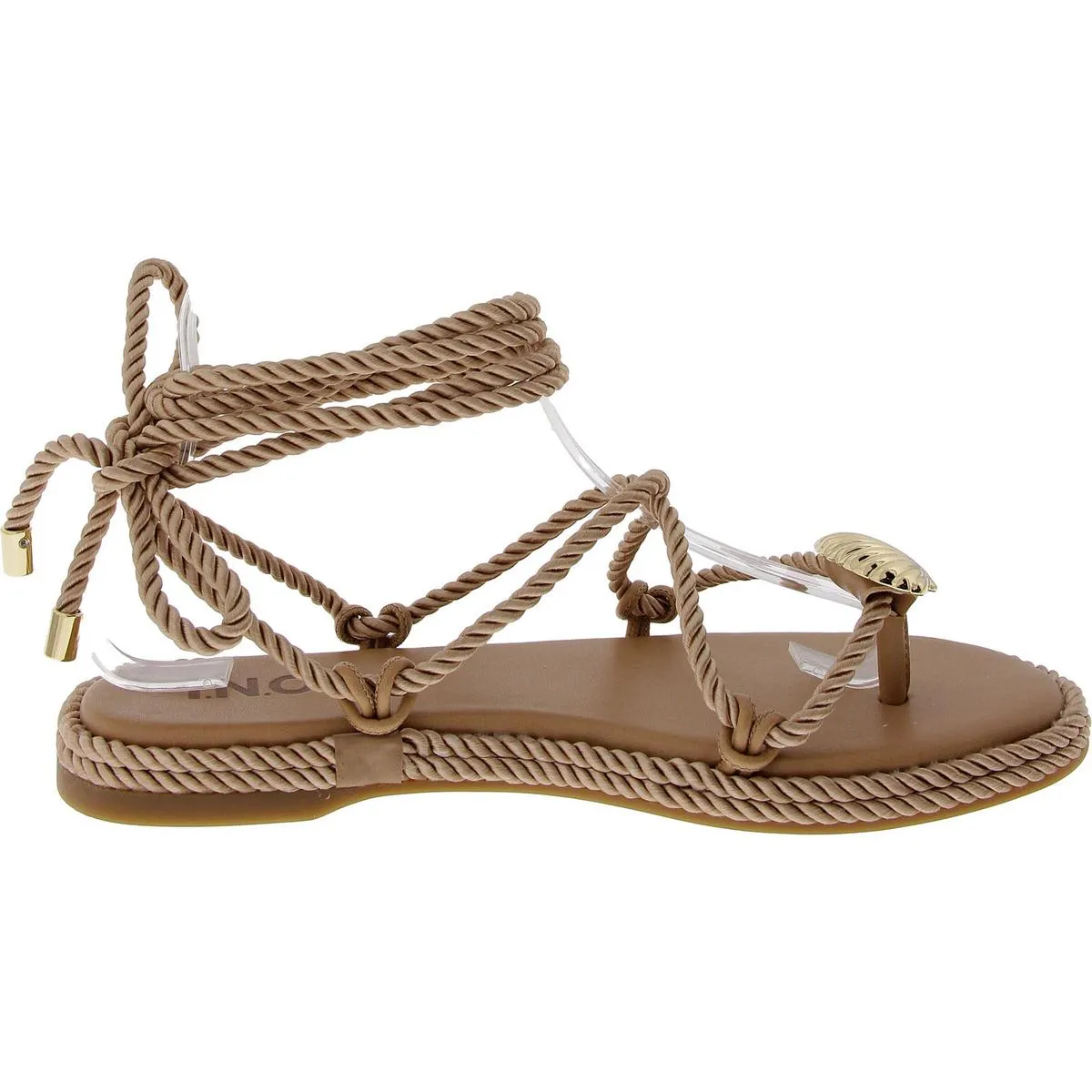 Mabyr Womens Metallic Shells Rope Lace-Up