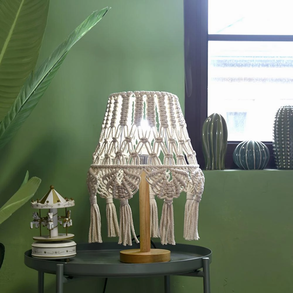 Macrame Table Lamp