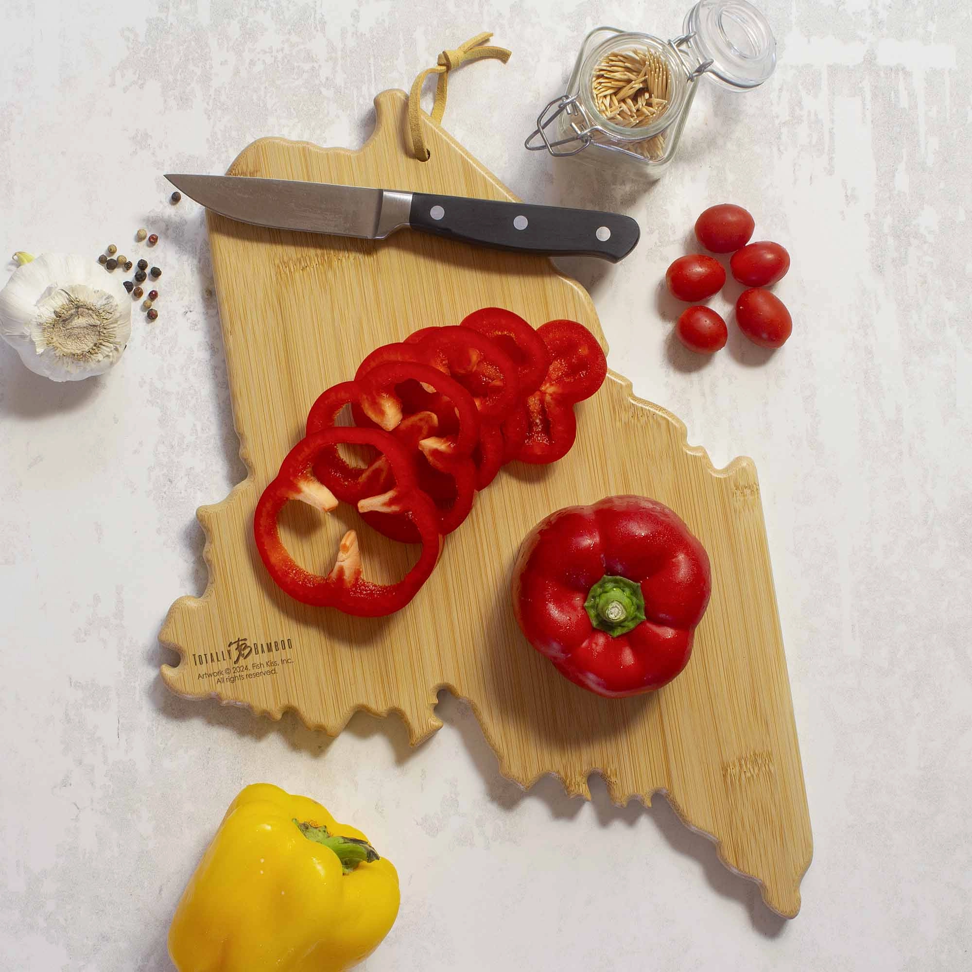 Maine Cutting Board with Artwork by Fish Kiss