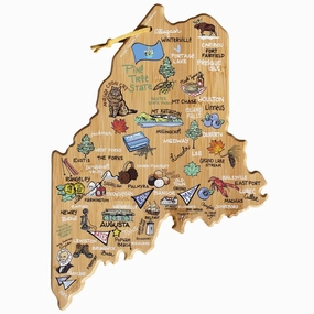 Maine Cutting Board with Artwork by Fish Kiss cutting board,chopping board,kitchen tools