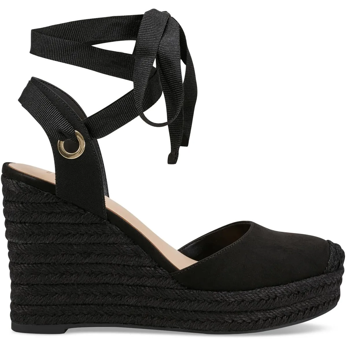 Maisie Womens Faux Suede Round Toe Platform Heels