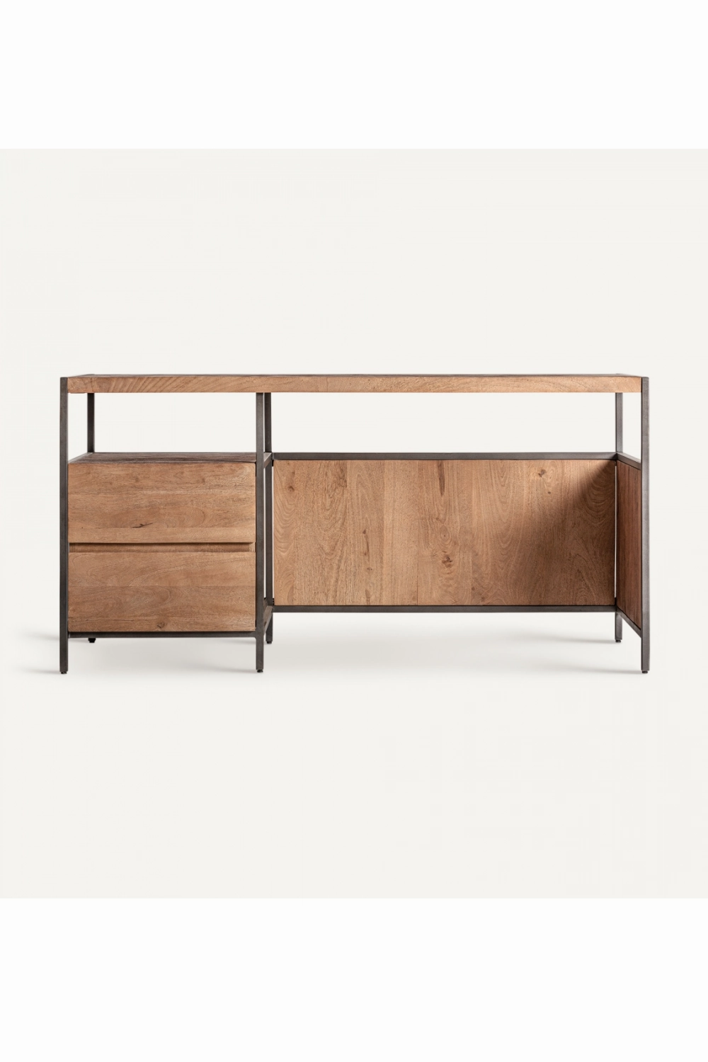 Mango Wood 2-Drawer Desk | Vical Home Killeany desk,home desk,workstation