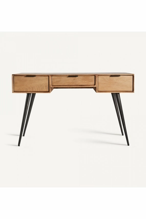 Mango Wood 3-Drawer Desk | Vical Home Sered desk,home desk,workstation