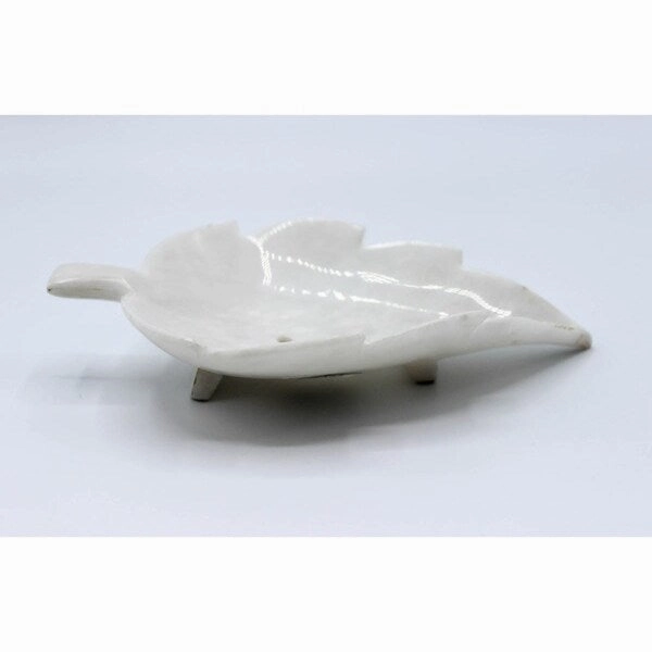 Marble leaf soap dish