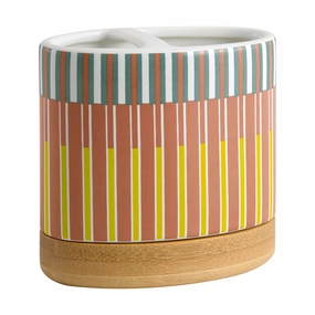 Market Stripe Toothbrush Holder - Multi - Toothbrush Holder toothbrush holder,bathroom cup,bathroom organizer