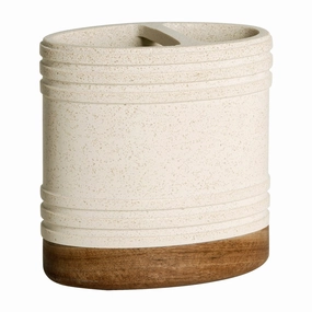 Marson Toothbrush Holder - Natrual - 4.06" x 2.36" x 4.2" toothbrush holder,bathroom cup,bathroom organizer