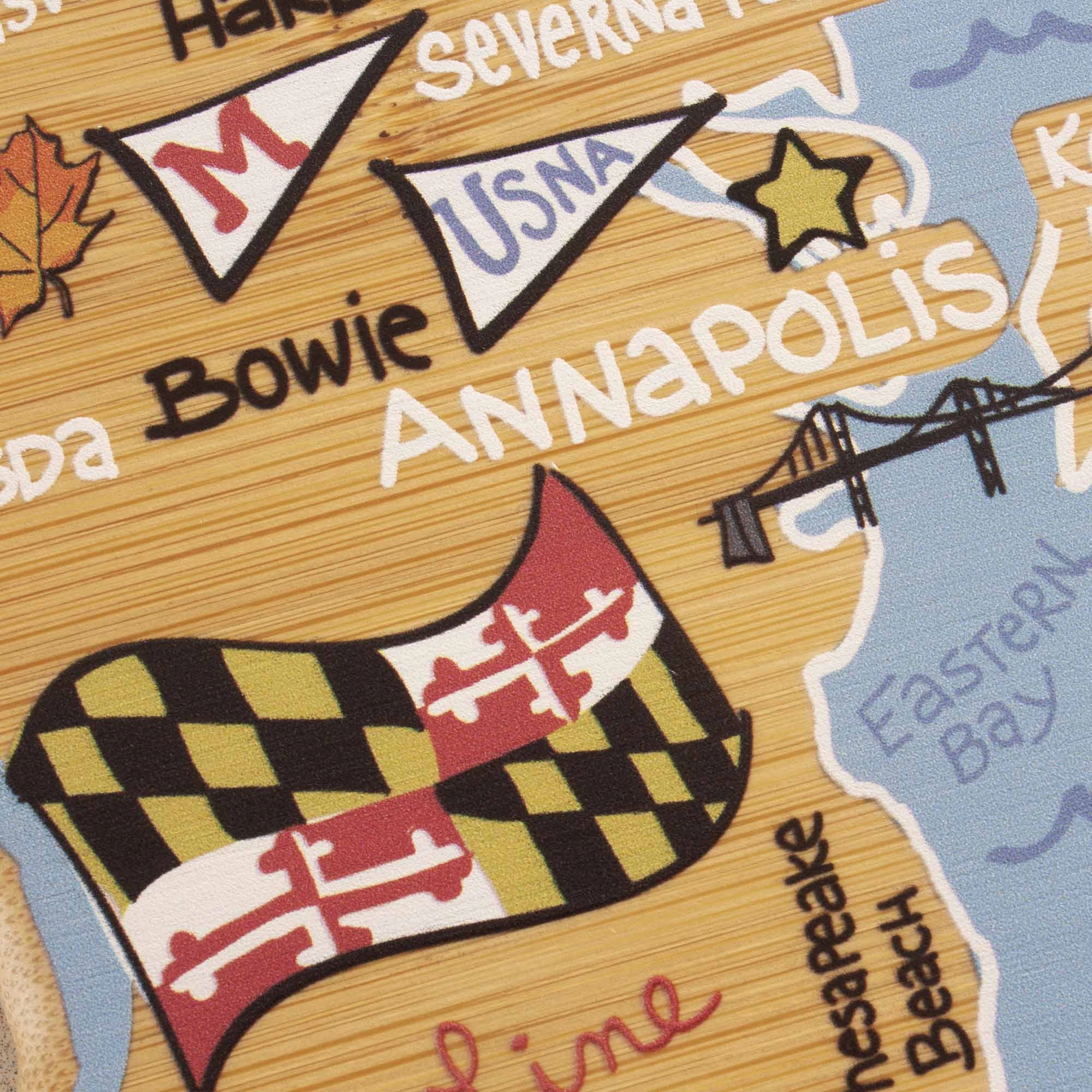 Maryland Cutting Board with Artwork by Fish Kiss