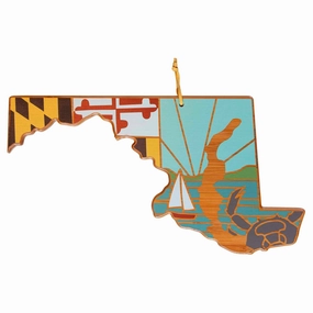 Maryland Cutting Board with Artwork by Summer Stokes cutting board,chopping board,kitchen tools