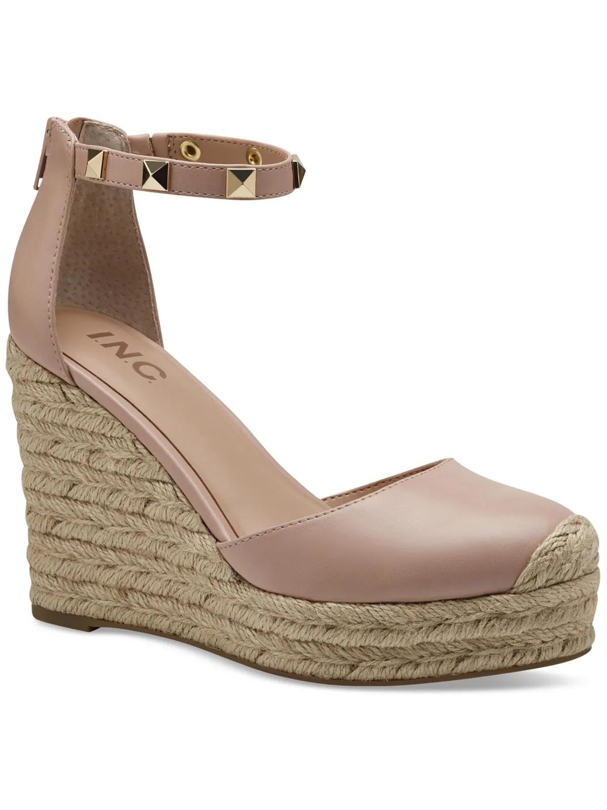 Masin 2 Womens Embellished Faux Leather Wedge Heels