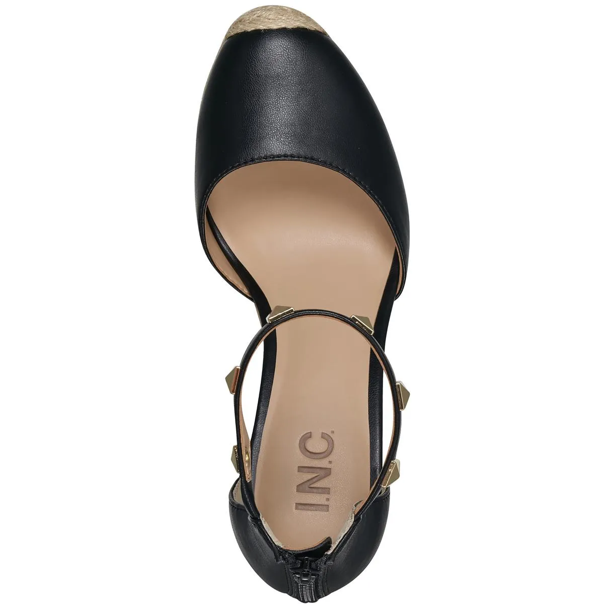 Masin 2 Womens Embellished Faux Leather Wedge Heels