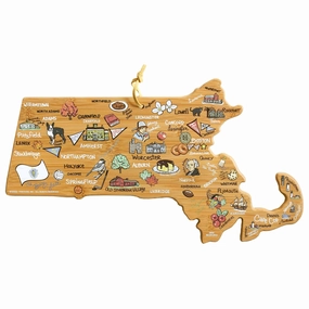 Massachusetts Cutting Board with Artwork by Fish Kiss cutting board,chopping board,kitchen tools