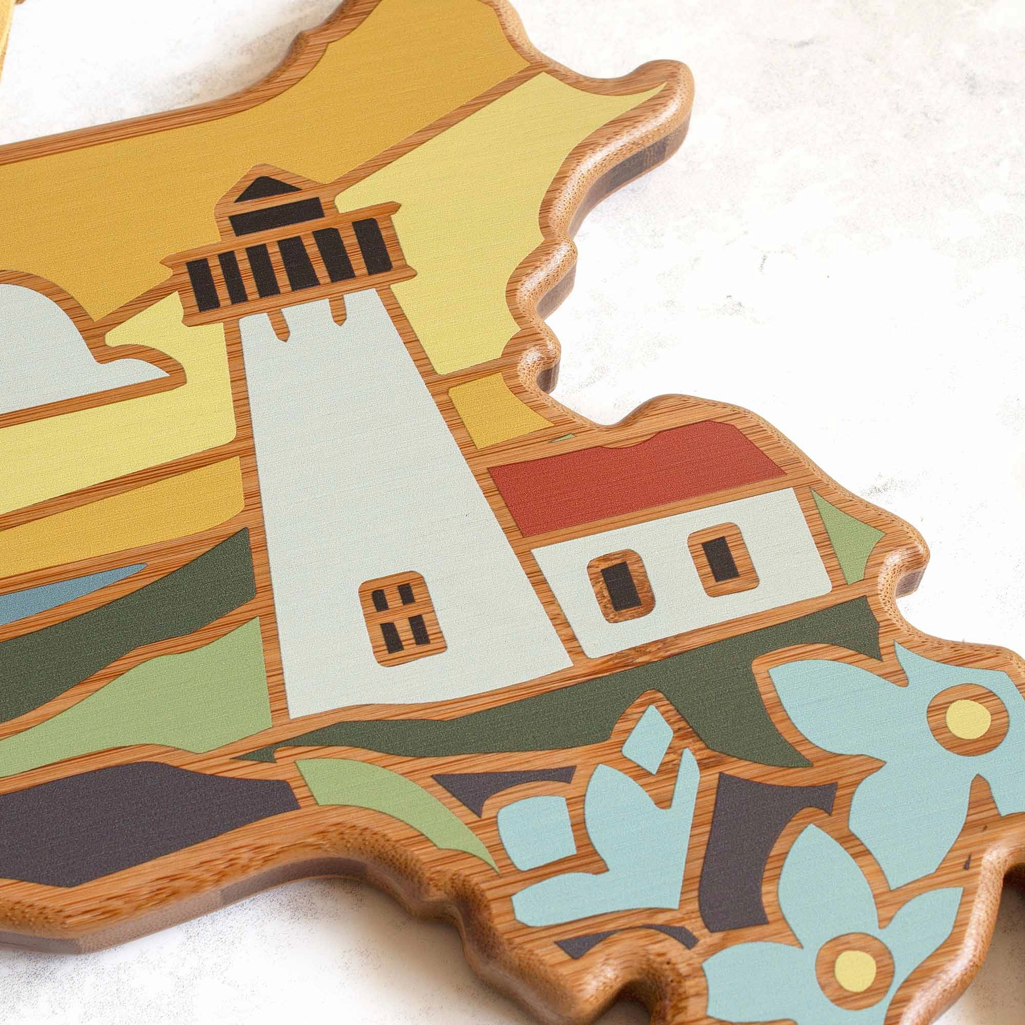 Massachusetts Cutting Board with Artwork by Summer Stokes