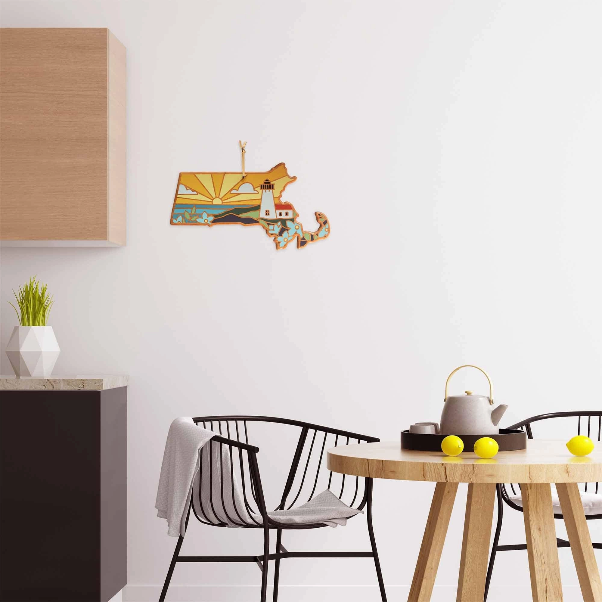 Massachusetts Cutting Board with Artwork by Summer Stokes