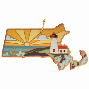 Massachusetts Cutting Board with Artwork by Summer Stokes cutting board,chopping board,kitchen tools