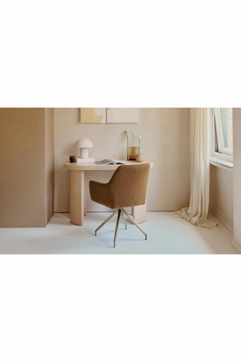 Matte Beige Desk | NV Gallery Mira