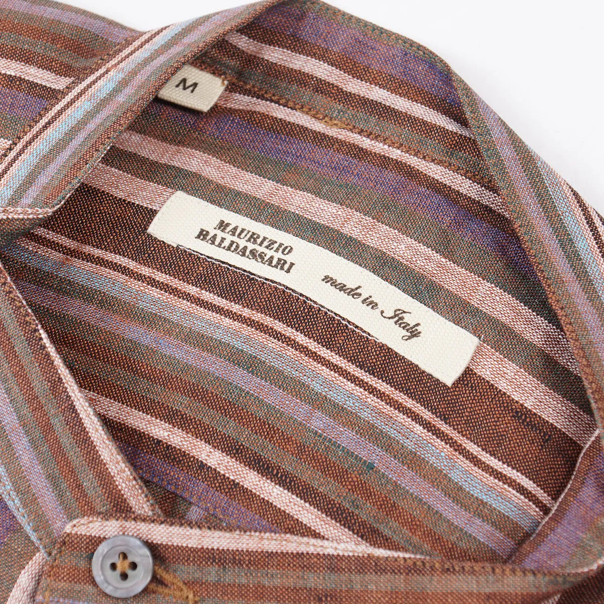 Maurizio Baldassari Band Collar Linen Shirt Clothing_Maurizio-Baldassari