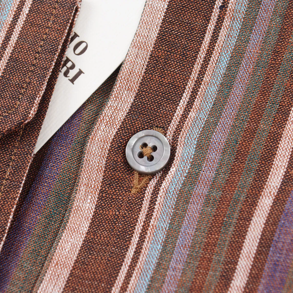 Maurizio Baldassari Band Collar Linen Shirt Clothing_Maurizio-Baldassari