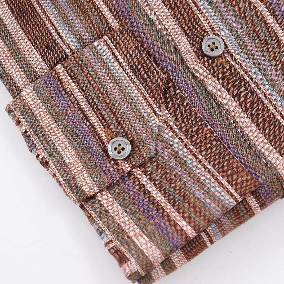Maurizio Baldassari Band Collar Linen Shirt Clothing_Maurizio-Baldassari