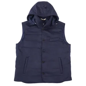 Maurizio Baldassari Flannel Cashmere Vest with Hood Clothing_Maurizio-Baldassari