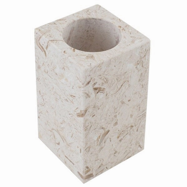 Maykke Hudson Toothbrush Cup, Golden Cream Marble toothbrush holder,bathroom cup,bathroom organizer