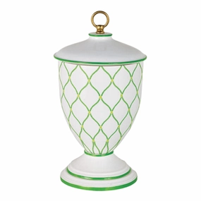 Meadow Green Lattice Porcelain Urn Jar vase,flower vase,home decoration
