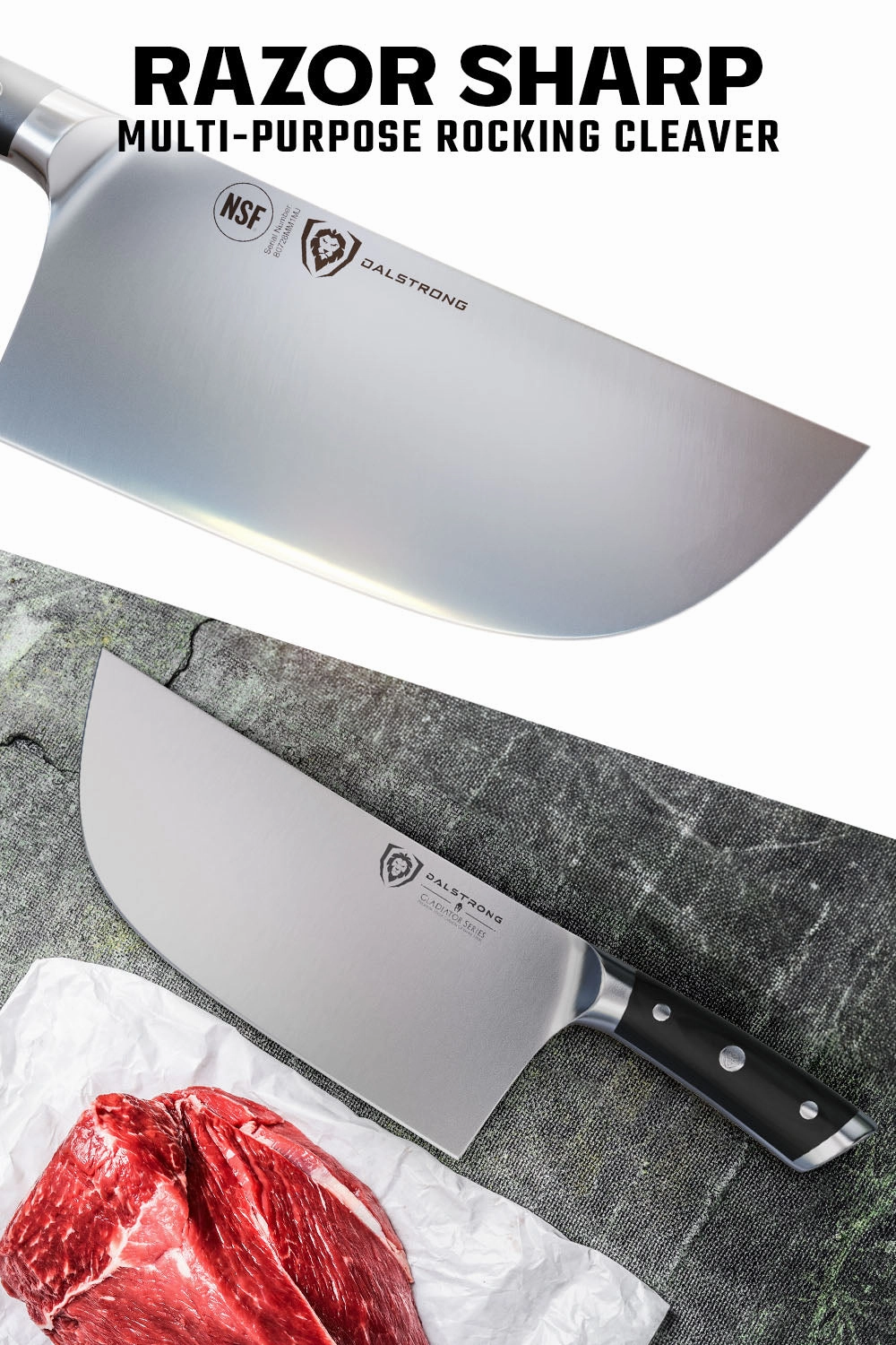 Meat Cleaver 9" | Ravager | Gladiator Series | NSF Certified |  Dalstrong 