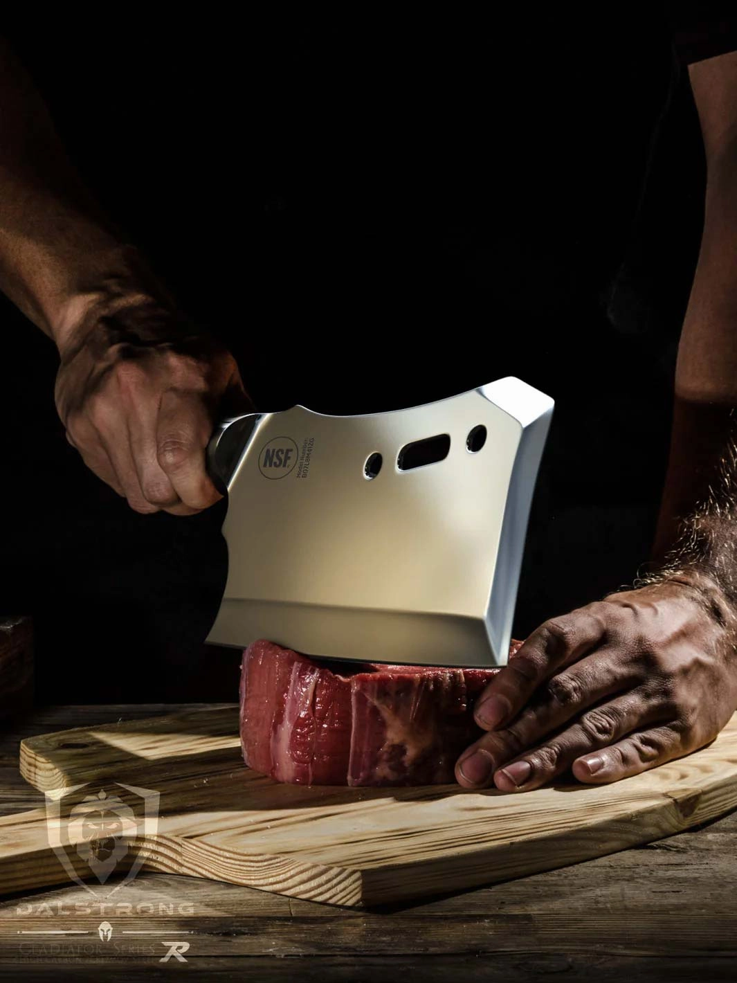Meat Cleaver 9" with Stand | Obliterator | Gladiator Series | R | NSF Certified | Dalstrong 