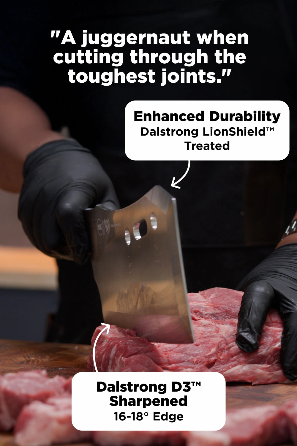 Meat Cleaver 9" with Stand | Obliterator | Gladiator Series | R | NSF Certified | Dalstrong 