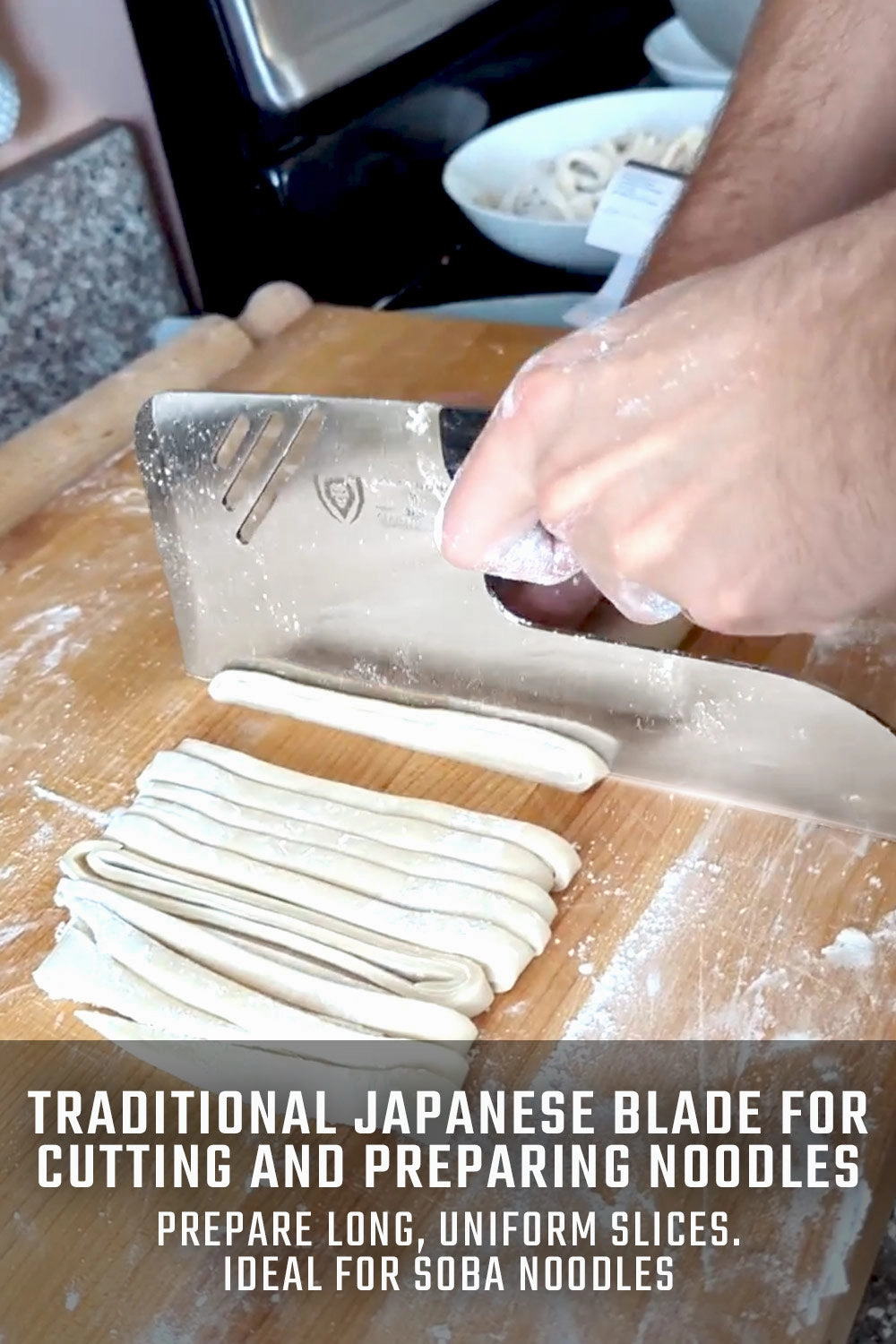 Menkiri Noodle Knife 9.5" | Gladiator Series | NSF Certified | Dalstrong 