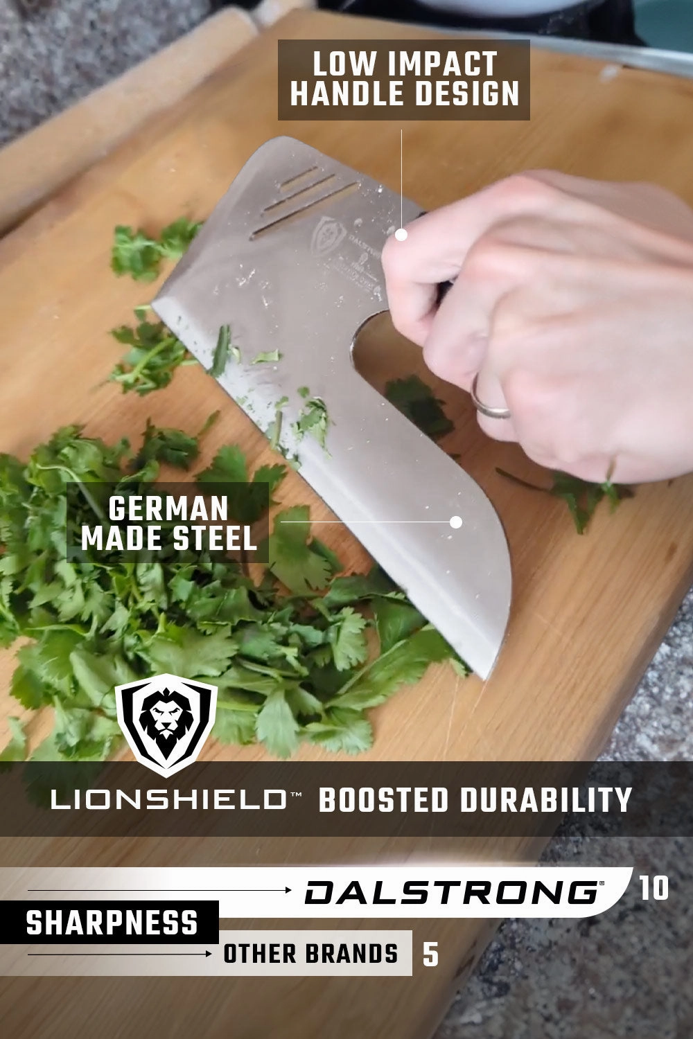 Menkiri Noodle Knife 9.5" | Gladiator Series | NSF Certified | Dalstrong 