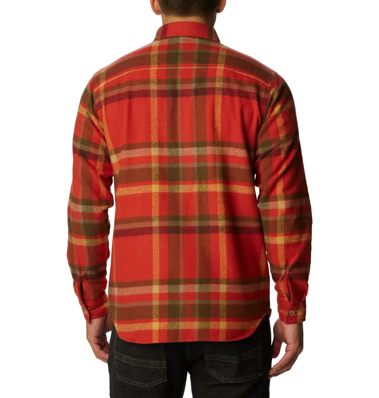 Men's Pitchstone Heavyweight Flannel Shirt Warp Red Macro Multi Columbia Clothing